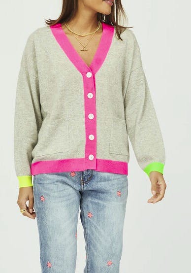 Gussy & Lou Neon Cashmere Cardigan, £190