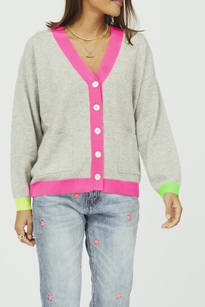 Gussy & Lou Neon Cashmere Cardigan, £190