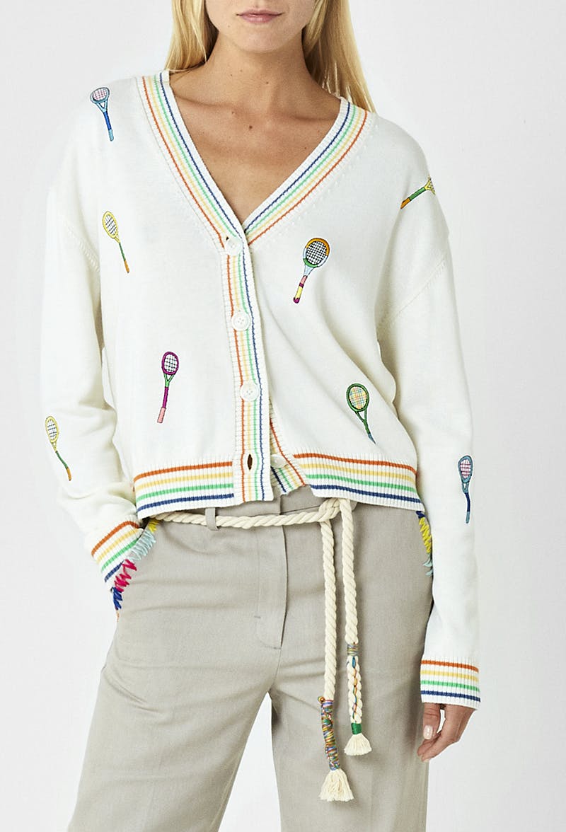Mira Mikati Racket Embroidered Cardigan, £405