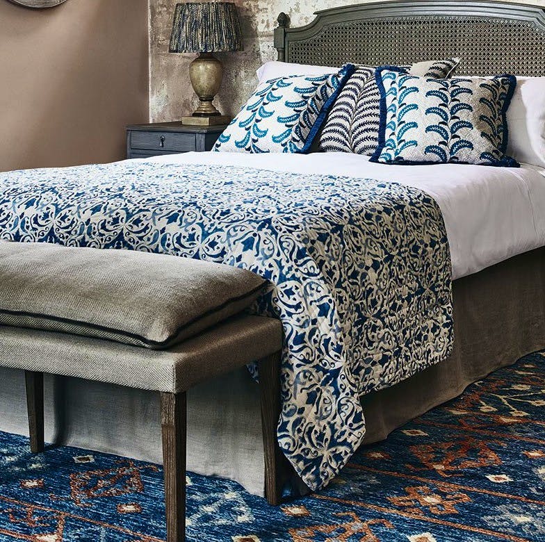 OKA Nassau Quilt Pale Blue, £250