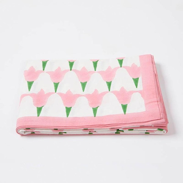 Molly Mahon Table Cloth – Pink, £85