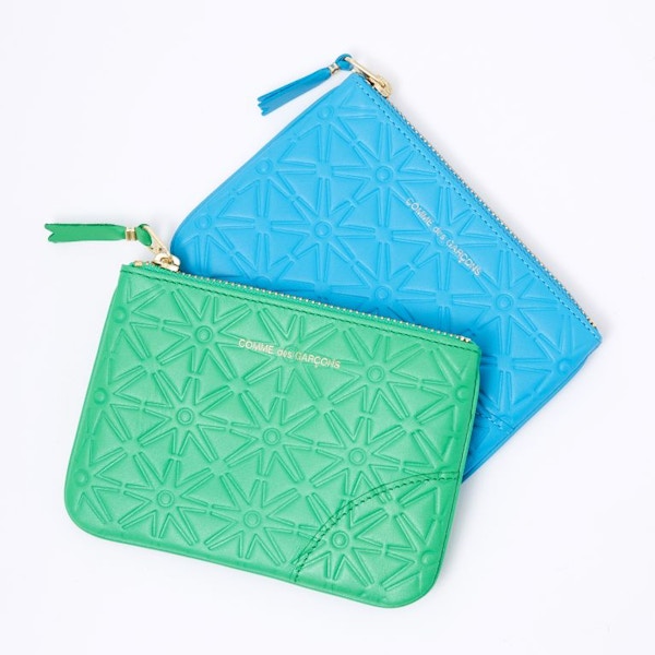 The Conran Shop Comme Des Garcons Colour Embossed B Coin Purse in Green, £62