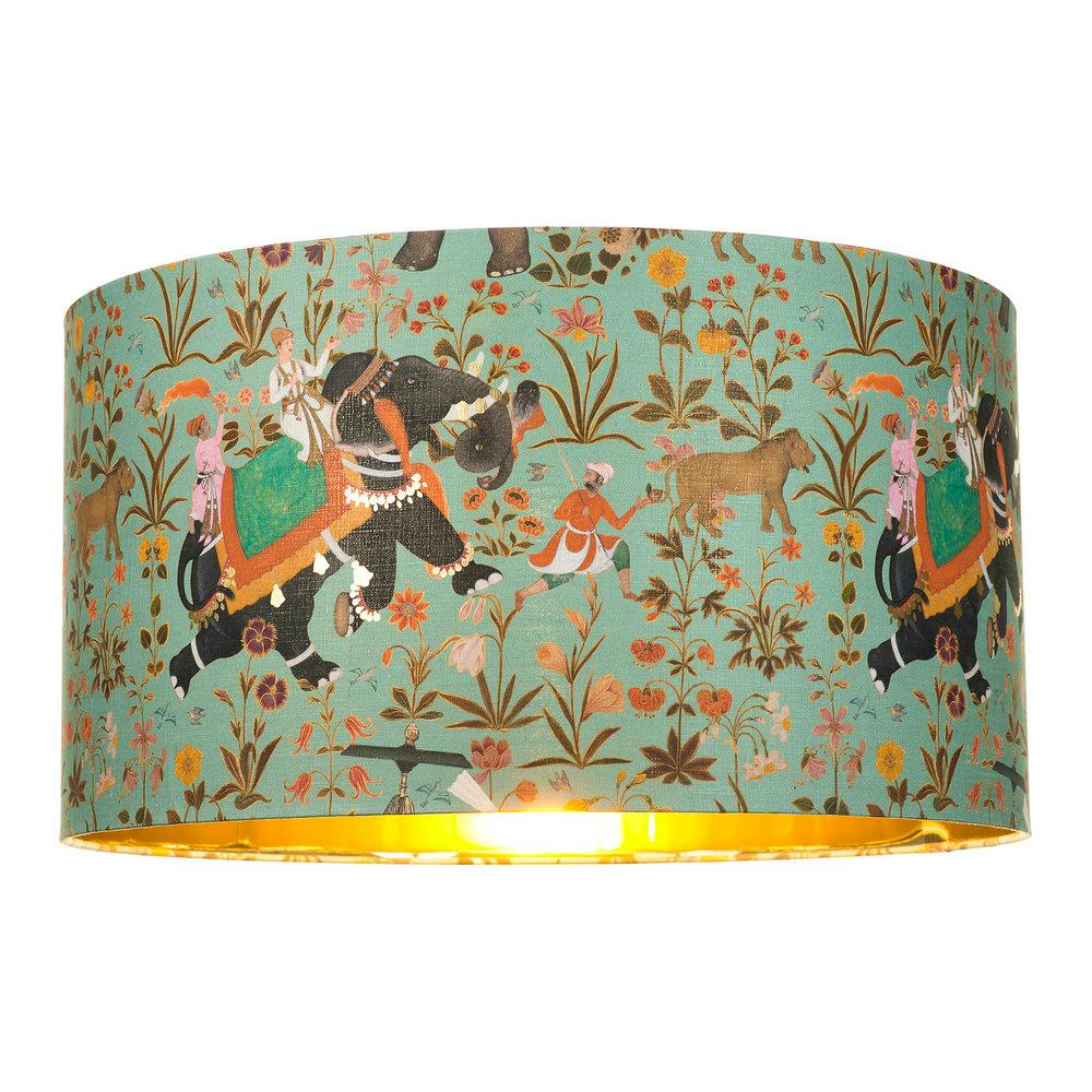 Mindthegap Hindustan Aquamarine Drum Lamp Shade – Large, £250