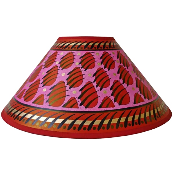 Cressida Bell Paw Print Lampshade – Red Gold, £100