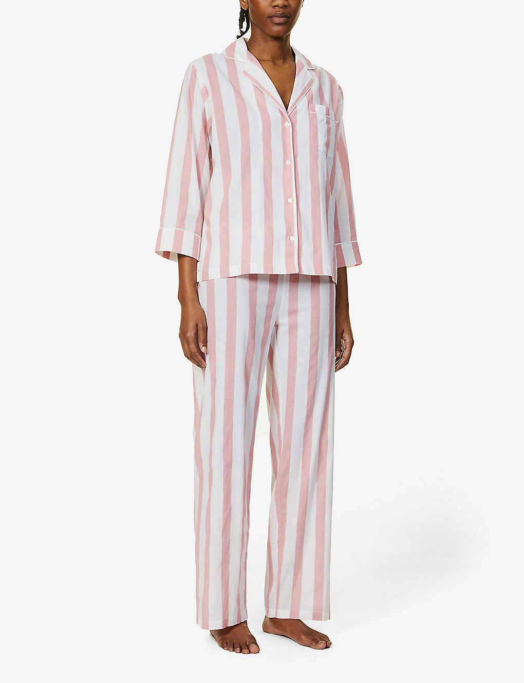 Honna Striped Cotton Pyjama Set, £120