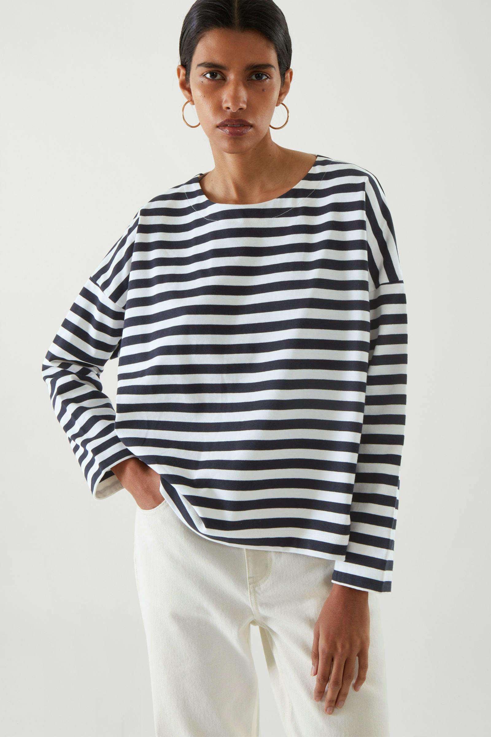 Cos Boxy Breton-Striped Top, £35
