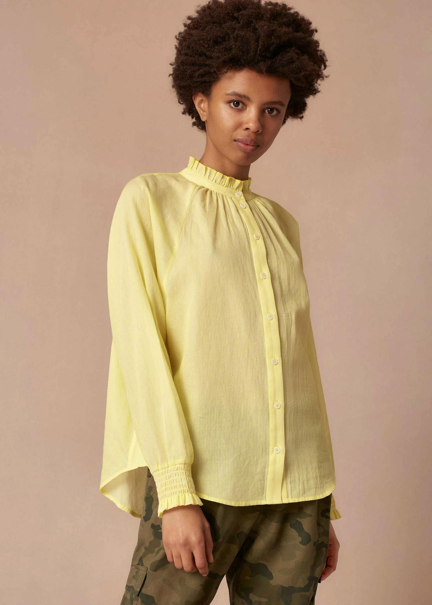 Me + Em Fine Stripe Cotton Blouse, £95