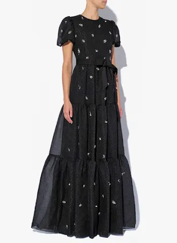 Triin Gown Bud Embroidered Organza Cloque, £3,295