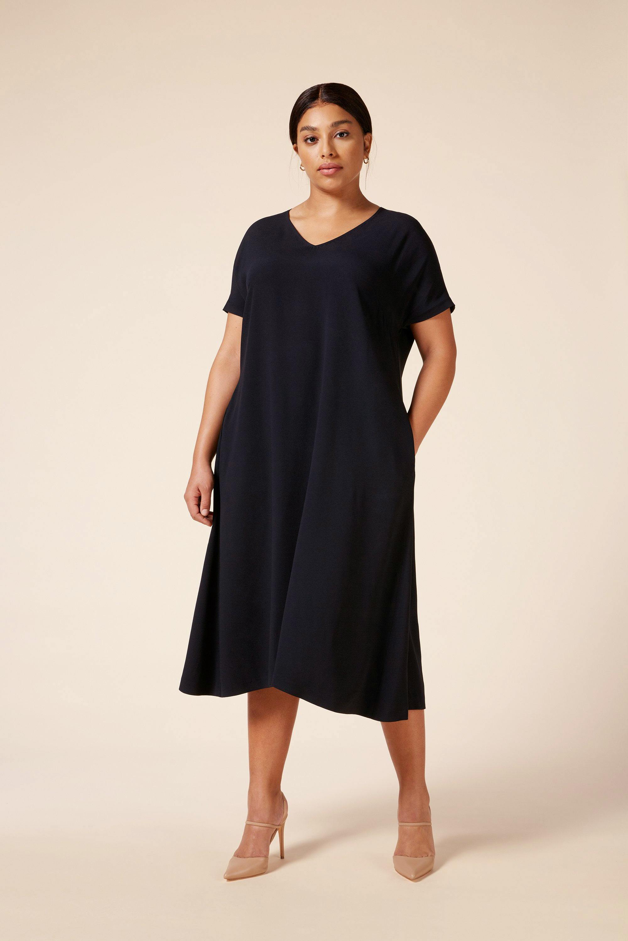 Black V Neck Dress, £350 