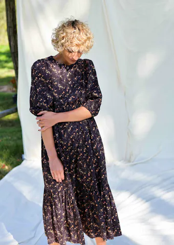 Maxi Flower Print Cotton Dress, €135