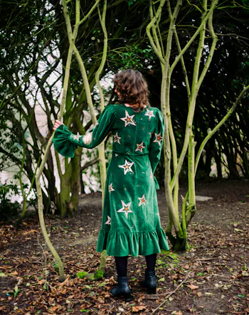 Celeste Velvet Prairie Dress, from £270