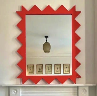 Sourced By Holly Spike Red Mirror, £595