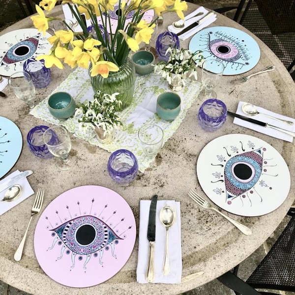 Bell Hutley Evil Eye Placemats, Set of Six, £110
