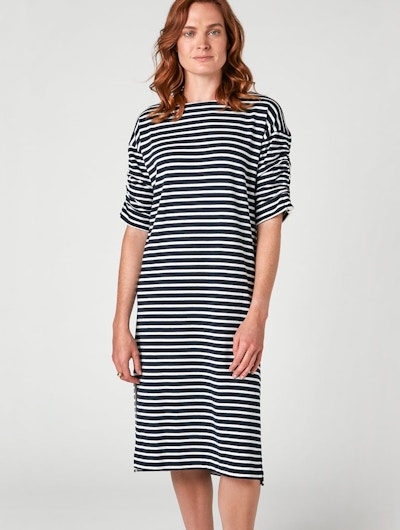 Jigsaw, Breton Jersey Dress, NOW £29 If your Breton T-shirt wardrobe runneth over, why not branch out into dresses? Jigsaw’s Breton t-shirt dress is an easy jersey shape, which makes it perfect for throwing on over your cossie for a day at the beach, or paired with wedge espadrilles and a market basket for a chic ‘weekend in Provence’ look.