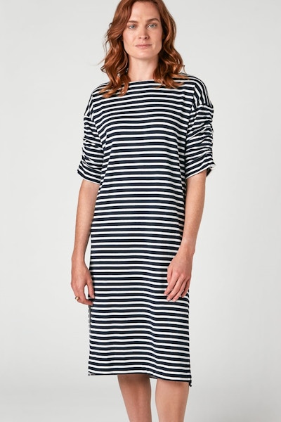 Jigsaw, Breton Jersey Dress, NOW £29 If your Breton T-shirt wardrobe runneth over, why not branch out into dresses? Jigsaw’s Breton t-shirt dress is an easy jersey shape, which makes it perfect for throwing on over your cossie for a day at the beach, or paired with wedge espadrilles and a market basket for a chic ‘weekend in Provence’ look.