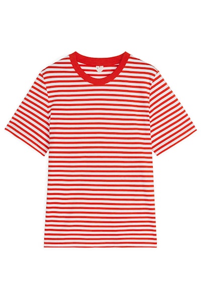 Arket, Crew-Neck Striped T-Shirt, £15 If you’re stripe savvy, Arket’s short-sleeved tee is a great summer addition to your French-inspired wardrobe. Available in a rainbow of shades, from pastel pinks to bold orangey reds.