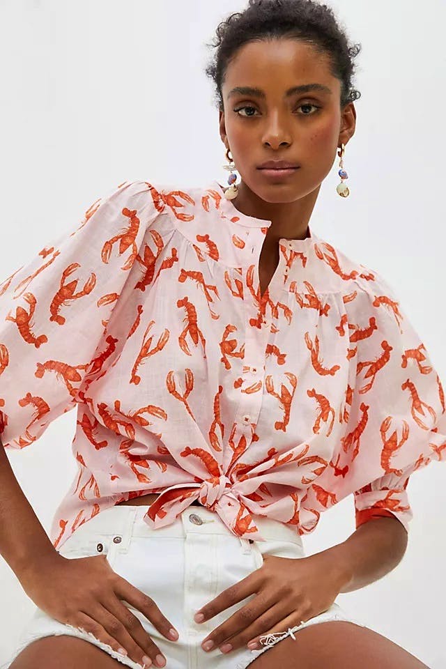 Anthropologie Maeve Whimsy Print Buttondown, £80