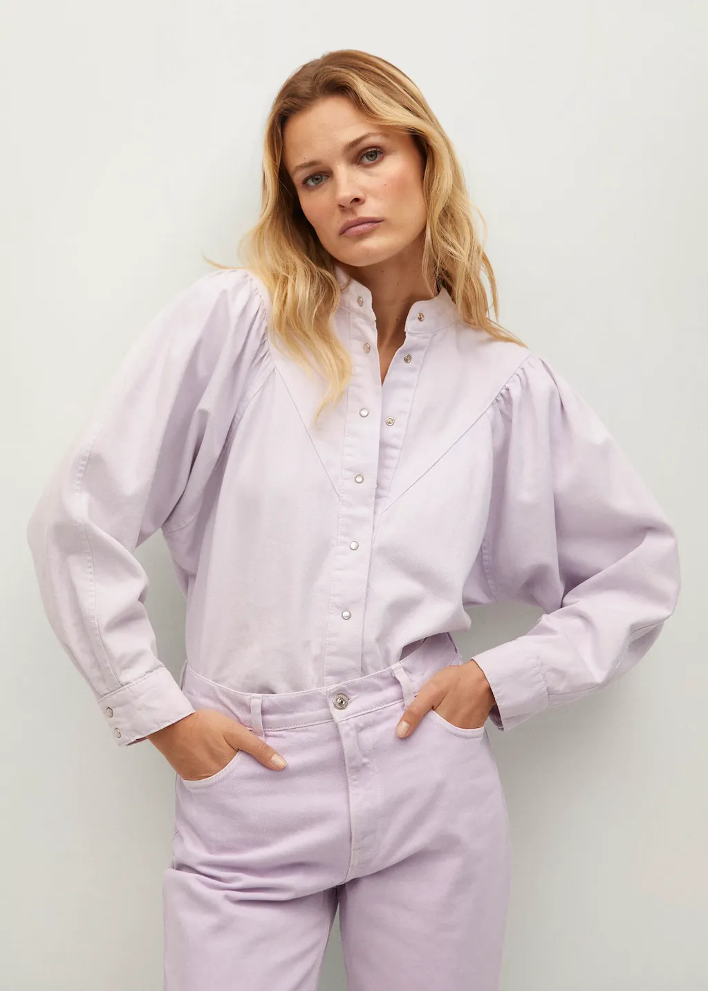 Mango Puffed Sleeve Denim Shirt, £49.99
