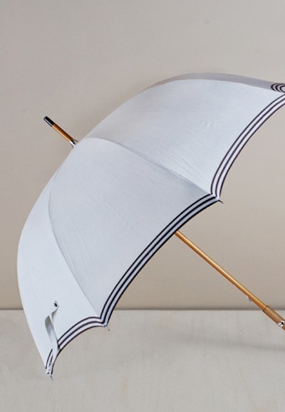 Objects of Use French Linen Fit-Up Parasol-Umbrella, Brown Trim, £100