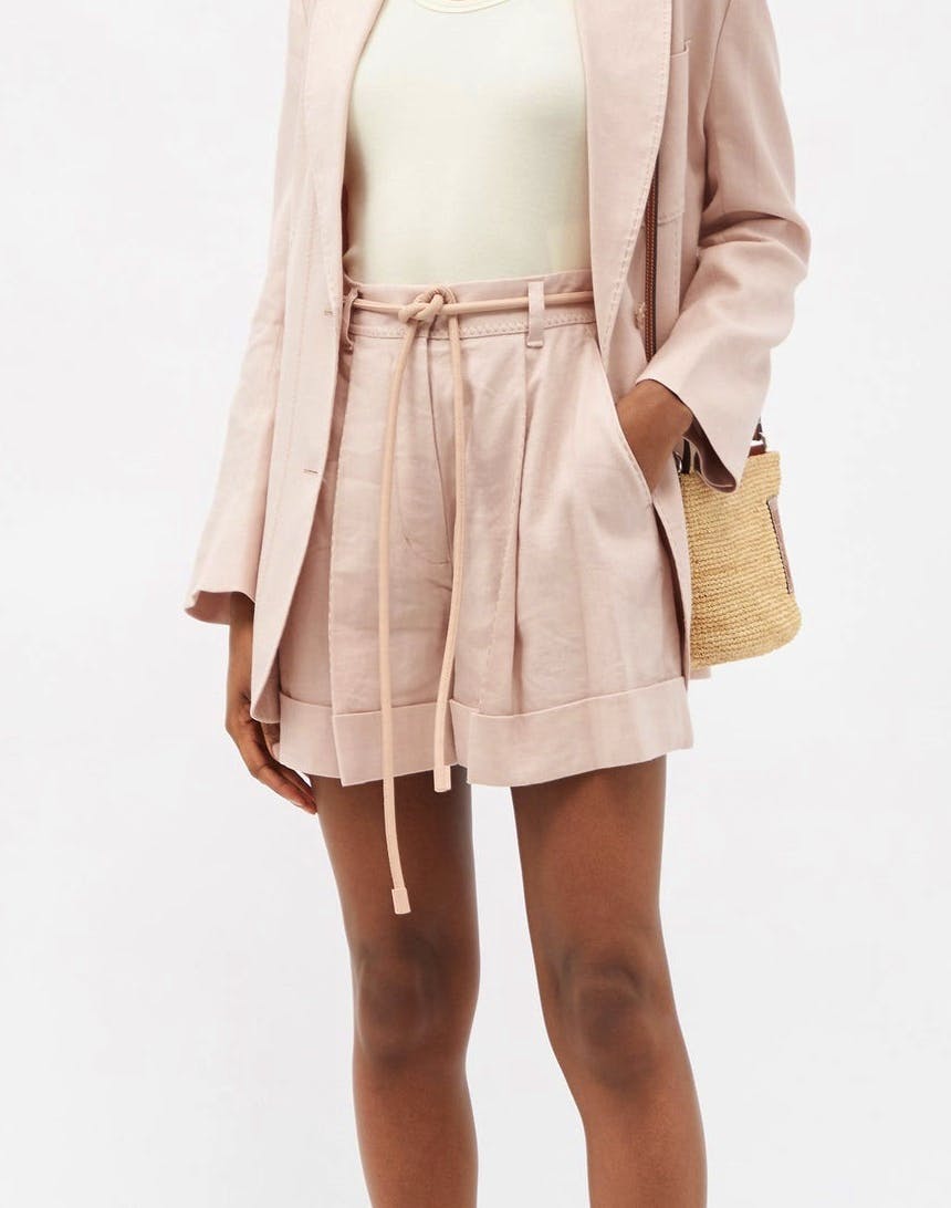 Zimmermann Luminous Belted Linen-Blend Shorts, £495