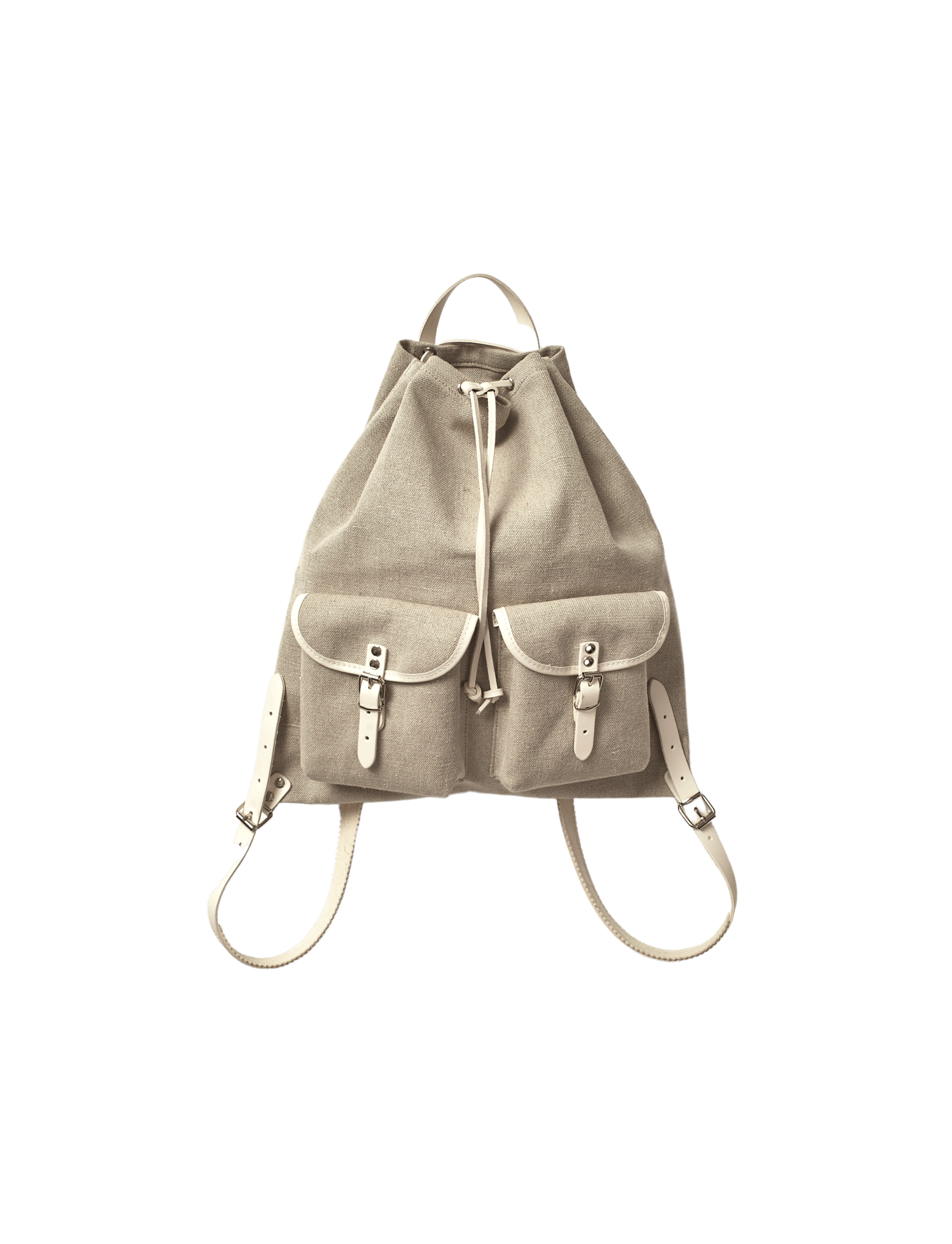 Egg Trading Linen Drawstring Rucksack, £360
