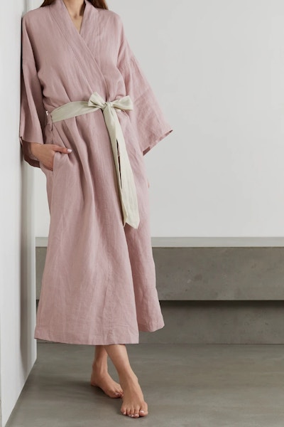 Deiji Studio Washed Linen Robe, £120
