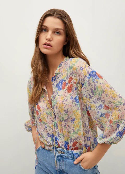 Mango Floral Print Blouse, £29.99