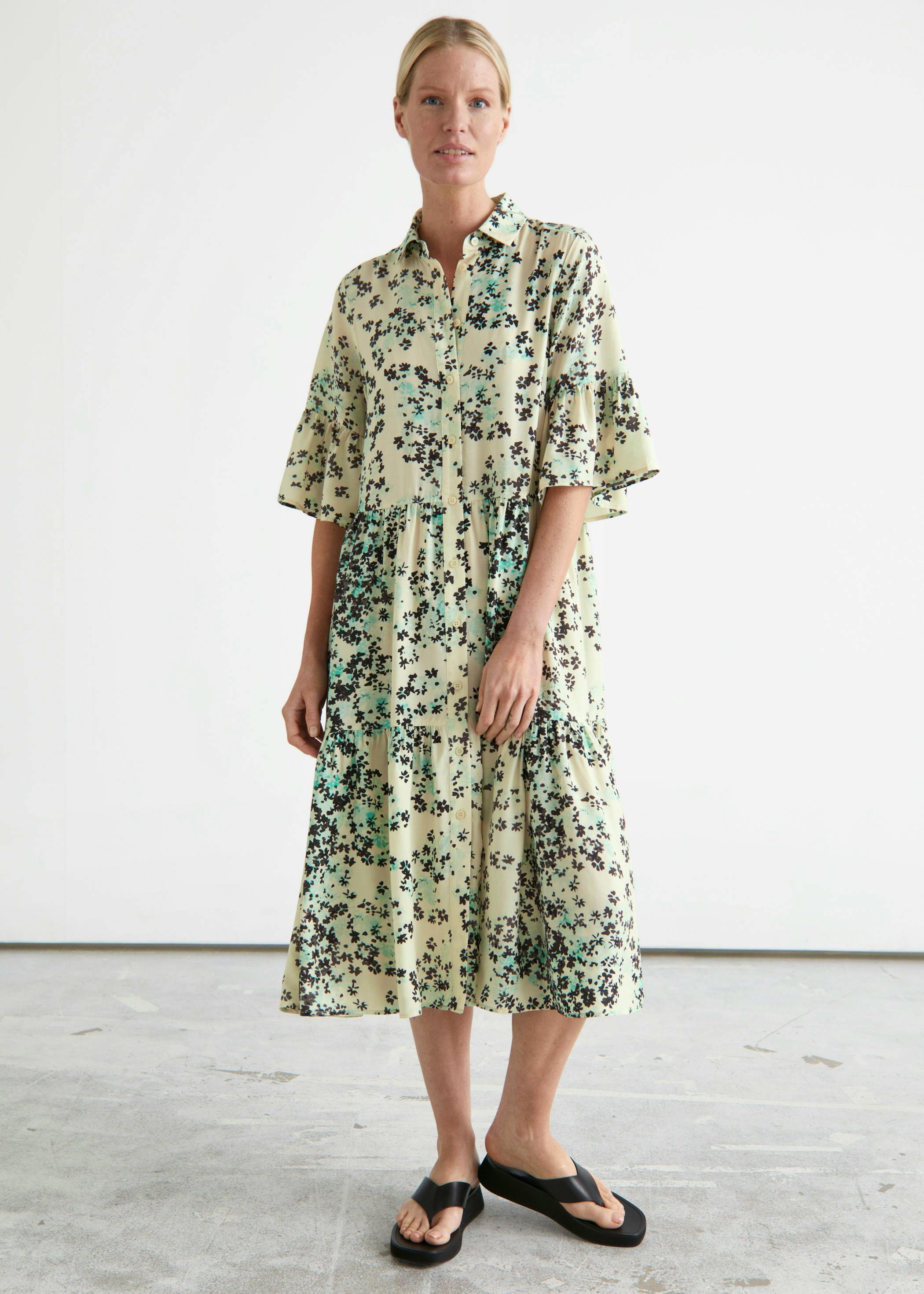 & Other Stories Tiered A-Line Midi Shirt Dress, £95
