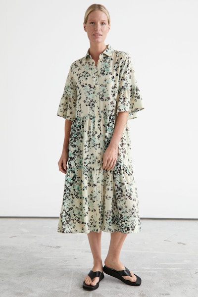 & Other Stories Tiered A-Line Midi Shirt Dress, £95
