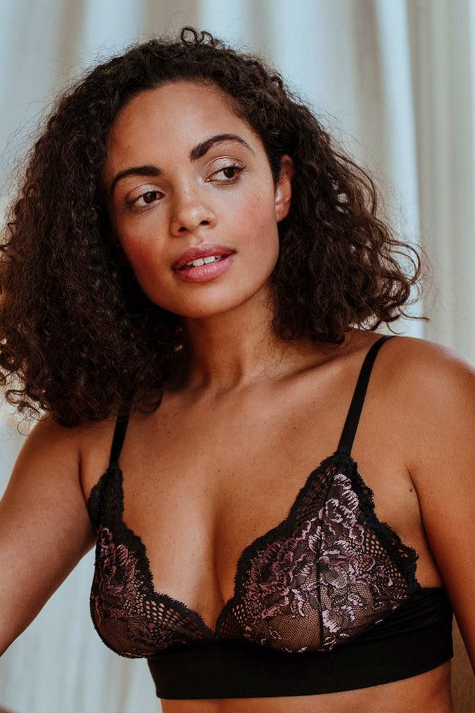 Luva Huva Emily Black Rose Bra, £49