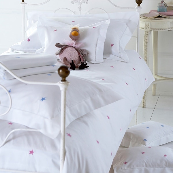 Cologne & Cotton Starry Embroidered Bed Linen, from £18
