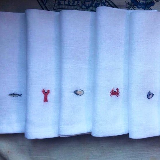 Sew Bella Mighty Shellfish Napkin, from £30