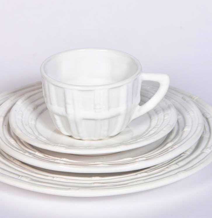 Fiona Finds White Bamboo Dinner Plate, £30