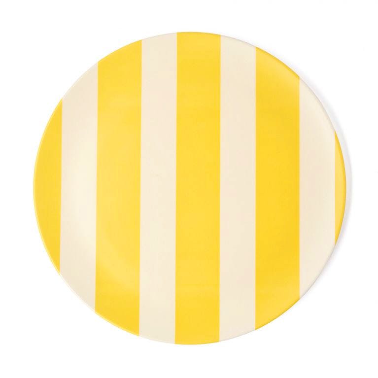 The Conran Shop Cabana Bamboo Dinner Plate in Yellow Stripe, £12.50