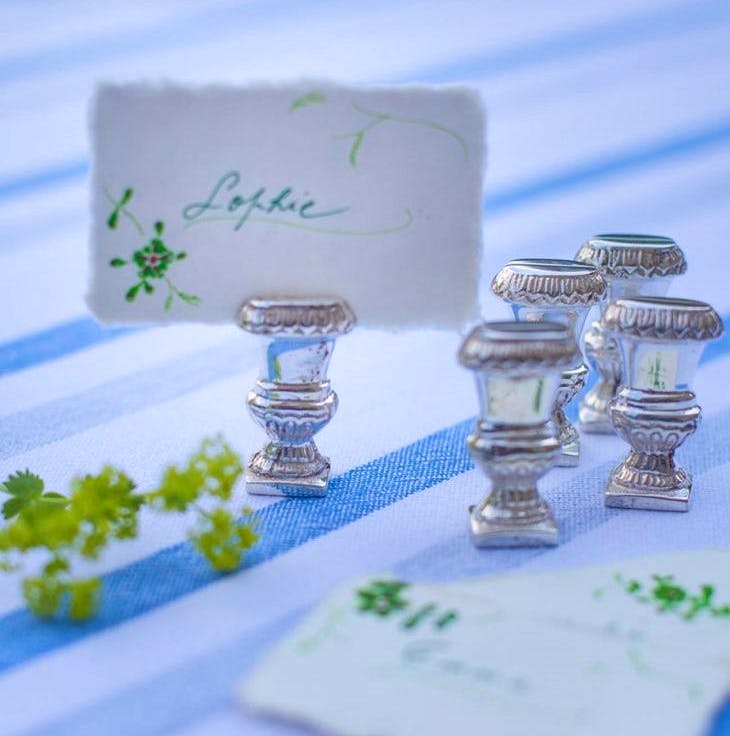 Sophie Conran Lancaster, Silver Plated Place Name Holders, £78