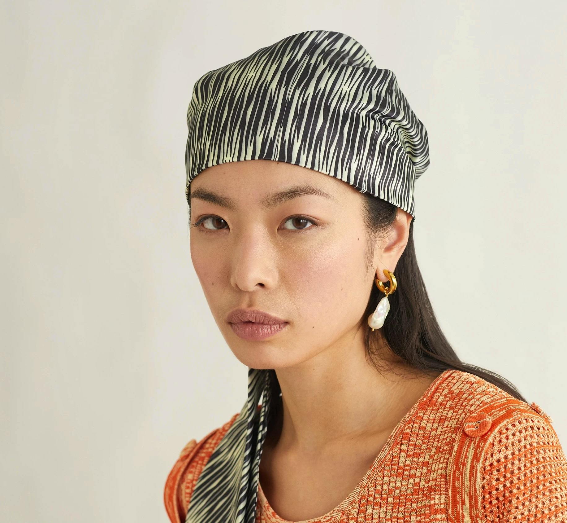 Eugenia Kim Gigi Printed Satin Hair Scarf, £174