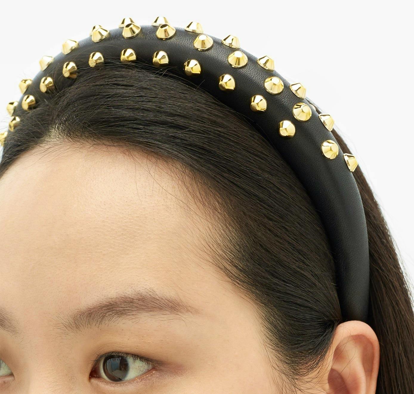 Prada Studded Leather Headband, £315