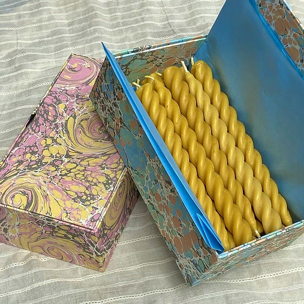 Reset Select Marbled Box Of Beeswax Candles, £85