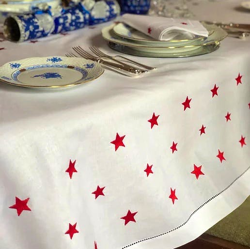 The Summer House Star Table Cloth, £80