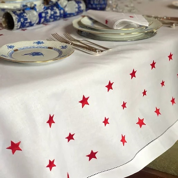 The Summer House Star Table Cloth, £80
