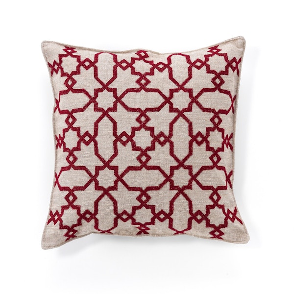 SEP Jordan Red Linen Cushion Cover Koutubia, £155
