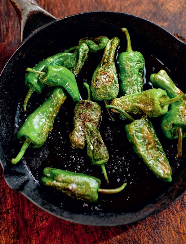 Olive-Oil Fried Baby Green Peppers