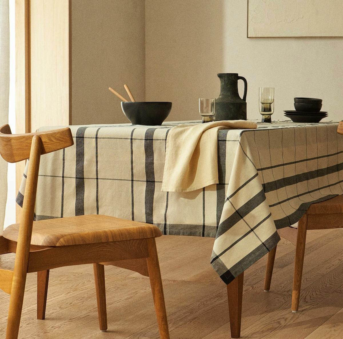 Zara Home Checked Tablecloth, £29.99
