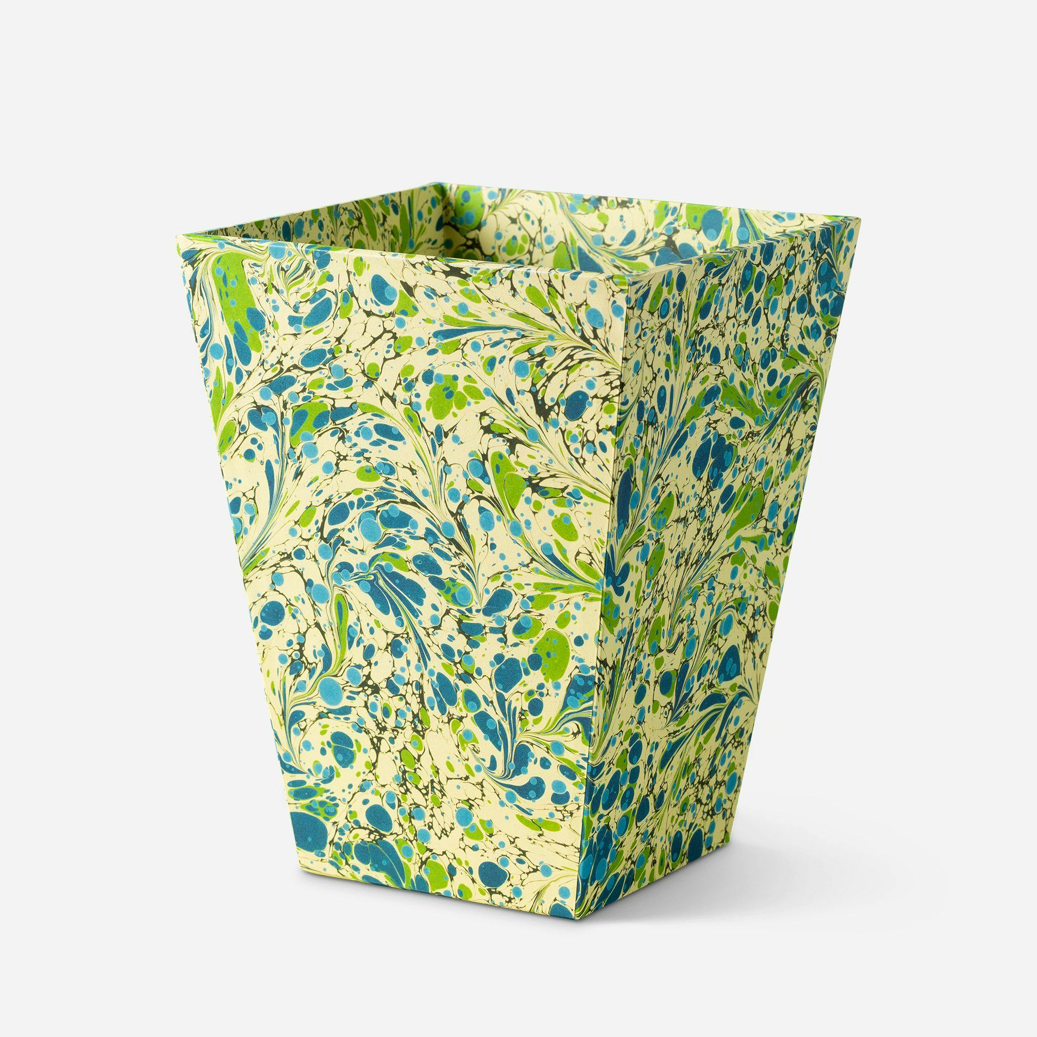 Shop Jessica Buckley Marbled Waste Paper Bin, £62
