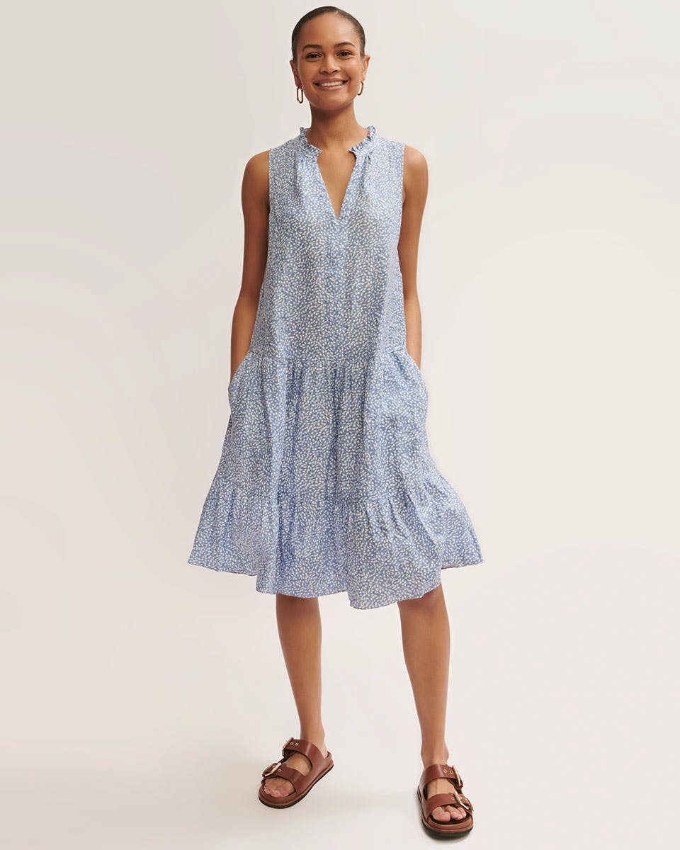 Jigsaw Linen Foliage Ditsy Dress, £165