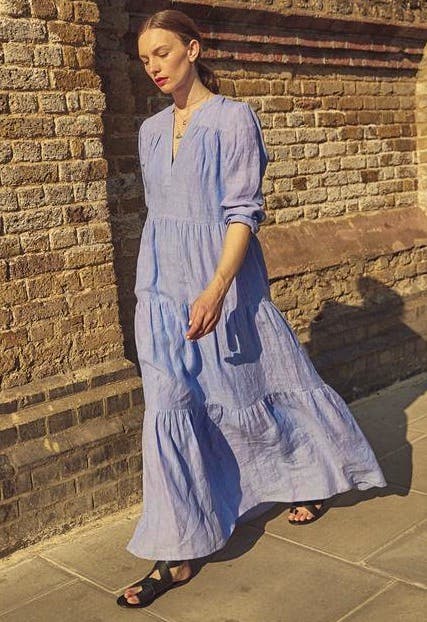 Dilli Grey Kate Tiered Linen Dress, £149