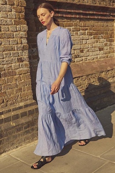 Dilli Grey Kate Tiered Linen Dress, £149