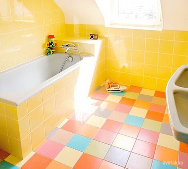 Multi-Colour Bathroom Flooring