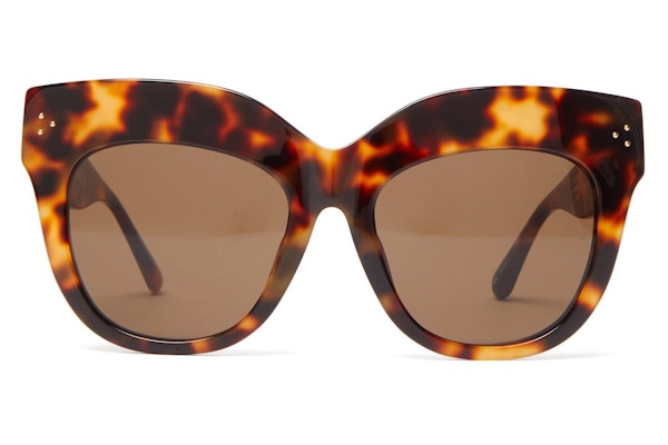 Linda Farrow Dunaway Tortoiseshell-Acetate Butterfly Sunglasses, £345