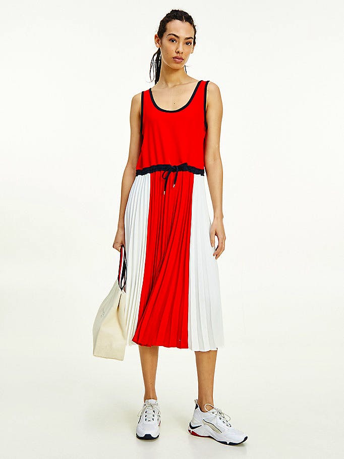 Tommy Hilfiger Sleeveless Pleated Midi Dress, £150